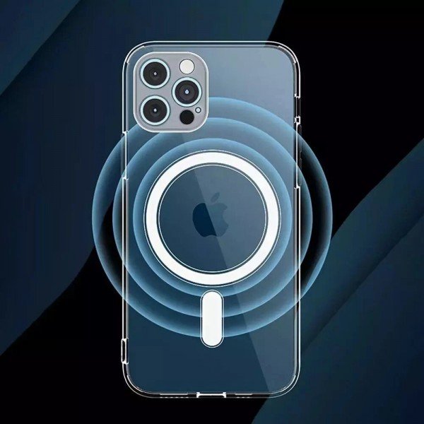 Συμβατό με Magsafe Back Cover Σιλικόνης Διάφανο (iPhone 13 mini)